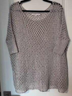 Boston Proper Oversized Knit Swimsuit Cover-Up / Sweater